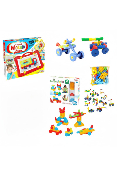 Laylay Toys Eğitici Oyun Seti 3 Parça Mozaik Çivi Oyunu - Tekerlekli Boru Leg...