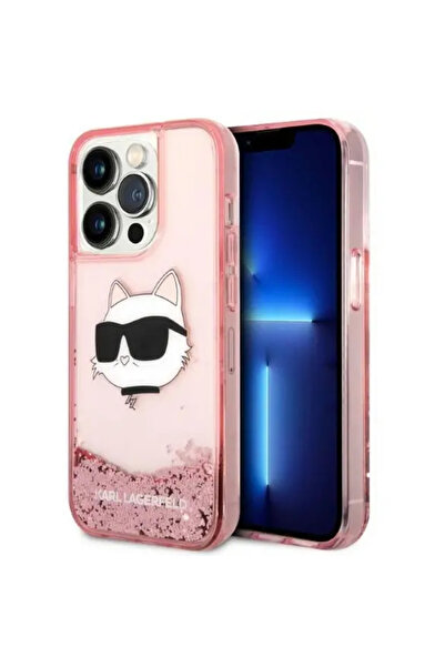 Karl Lagerfeld KLHCP14LLNCHCP Carcasă rigidă roz/roz pentru iPhone 14 Pro 6.1...
