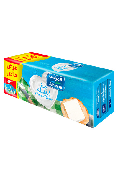 almarai Cream Cheese Squares, 216gm × 3
