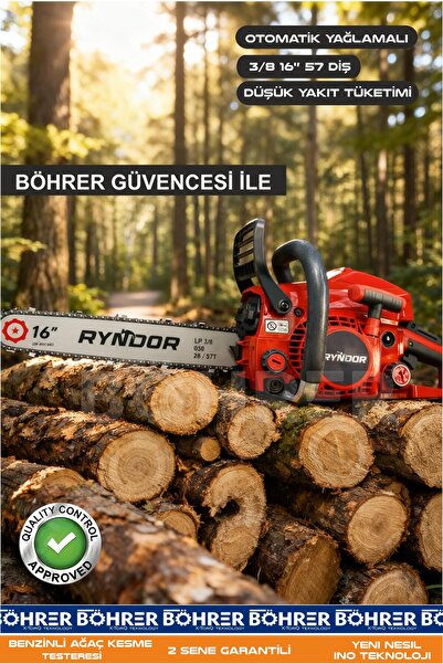 BÖHRER ORJİNAL 2.8 KW OTOMATİK YAĞLI 57 DİŞ 3/8 DÜŞÜK YAKIT BENZİNLİ ZİNCİRLİ...