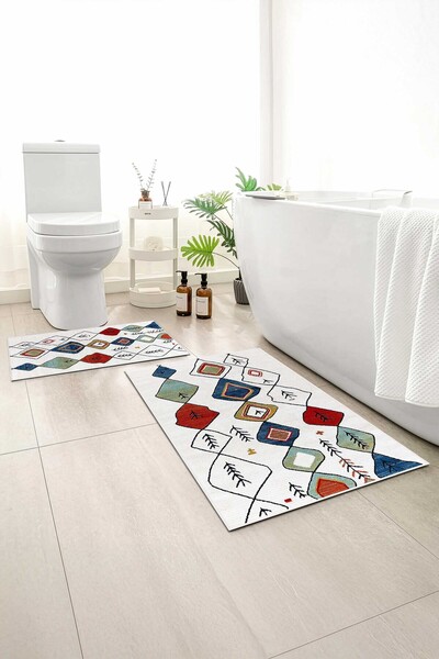 Monnhein 2-Pack Bath Mat, Soft Bathroom Rug, Non-Slip Backing, Washable - 60X...