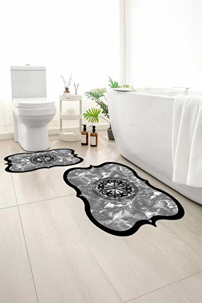 Monnhein 2 buc Covoraș de baie, covor moale de baie, cu bază anti-alunecare, ...