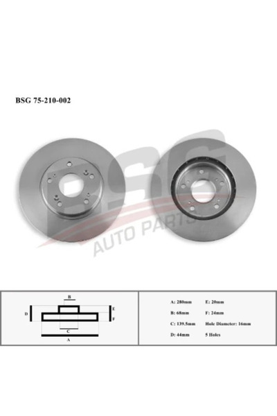 BSG FREN DISKI ÖN FLUENCE/MEGAN 3/LAGUN 3/SCENIC 3/DUSTER/EXPRES YENI (KUTU I...