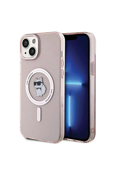 Karl Lagerfeld Carcasă IML Choupette MagSafe pentru iPhone 15 Plus - roz
