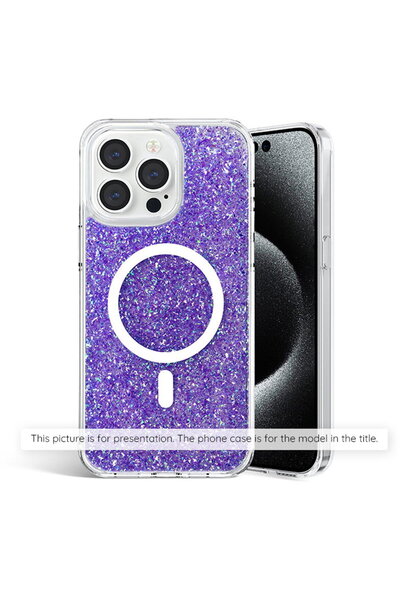 Techsuit Case for Xiaomi Redmi Note 13 4G - Sparkly Glitter - Purple