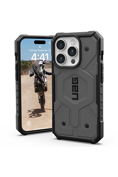 UAG Husa pentru iPhone 15 Pro - Pathfinder MagSafe - Silver