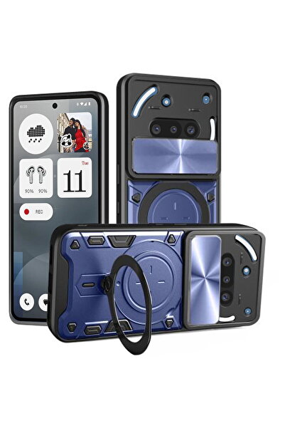 Techsuit Husă pentru Nothing Phone (3a) - CamGuard Pro - Albastră