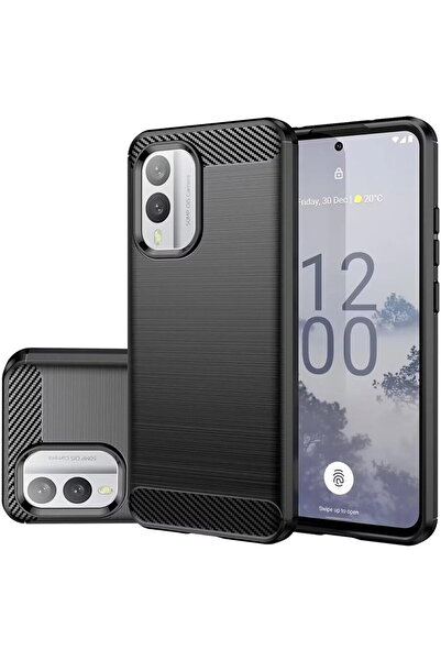 Techsuit Husa pentru Nokia X30 - Carbon Silicone - Black