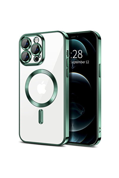 Techsuit Husă pentru iPhone 12 Pro Max - Luxury Crystal MagSafe - Verde închis
