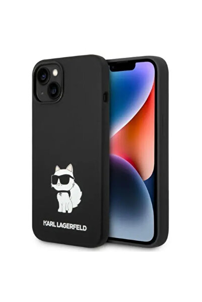 Karl Lagerfeld Husă rigidă KLHMP14MSNCHBK pentru iPhone 14 Plus 6.7" neagră/s...