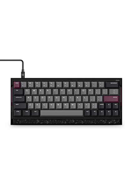 IQUNIX EV63 Dark Purple %60 Magnetic X Pro Manyetik Switch 8K Hz HE RGB İngil...