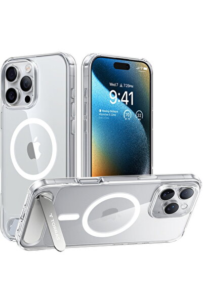 TORRAS Husă pentru iPhone 16 Pro Max - Suport MagSafe - Transparentă