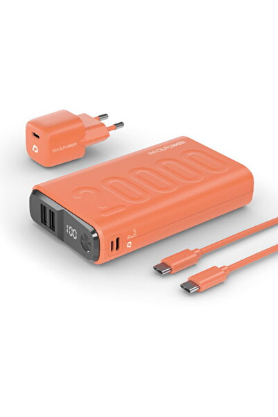 realpower Powerbank PB-20000 Power Pack Portocaliu