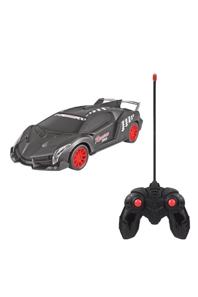 Eom Black Matte Racing Car with Lights & Remote Control 1:16 / 27MHz - NEXO