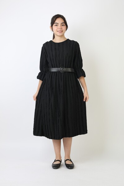 buğrahayalin Ruffled Wrinkled Fabric Girls' Belted Casual Stylish and Comfort...