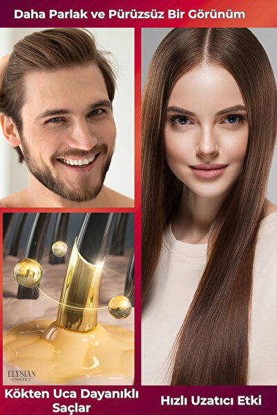 Elysian Essence Isırgan Otu & At Kestanesi & Kafein Şampuanı | Copper Peptidli Hızlı Saç Uzatma Uzatan Etkili 300 ml