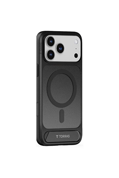 TORRAS Husa pentru iPhone 17 Pro - Pstand - Black