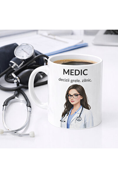 OEM Cană cadou MEDIC – „decizii grele. zilnic.” ideală pentru doctori, TIPO-ART