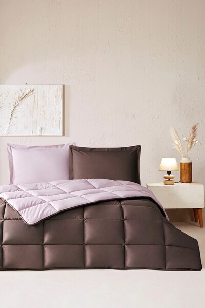 Özdilek Colourist Yatak Seti Çift Kişilik- Vizon Mürdüm