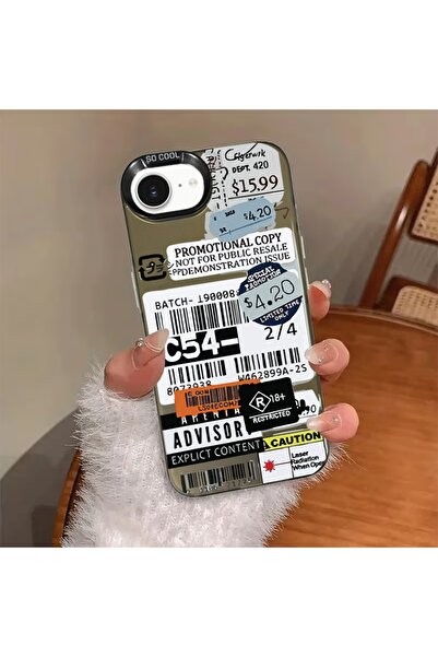 Caseji iPhone 16E Compatible Dirt-Resistant Stickers Printed Pattern Phone Ca...