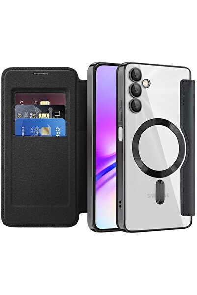 Techsuit Husa pentru Samsung Galaxy A05s - SmartMag Book Case - Black