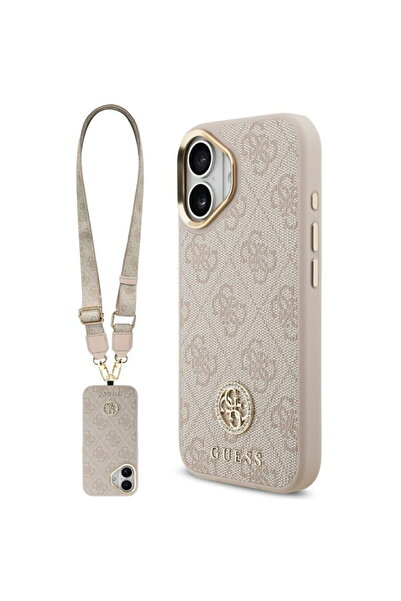 Guess Case for iPhone 17 - Hardcase 4G Strass Logo & Big Strap (GUHMP17SP4G4D...