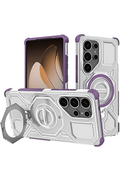 Techsuit Husa pentru Samsung Galaxy S25 Ultra - Carbon Shield PRO - Purple Tr...