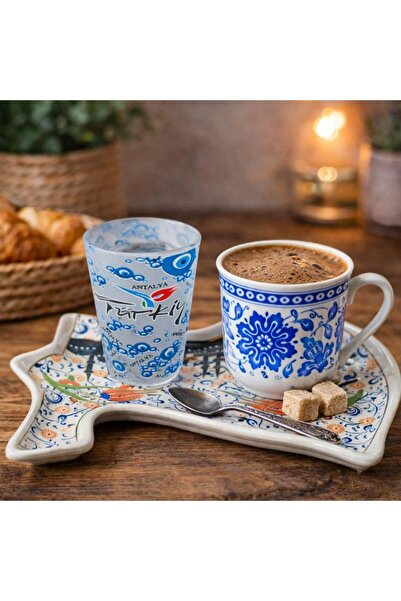 Hd Marketim Ceramic Turkish Coffee Cup Set – Coffee Presentation Set with Dec...