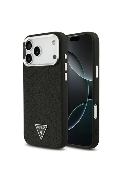 Guess Husă pentru iPhone 17 Pro Max - Glitter Triangle Logo MagSafe (GUHMP17X...