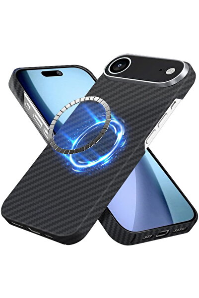 Techsuit Husă pentru iPhone 17 Air - Fibră de Aramidă MagSafe - Negru