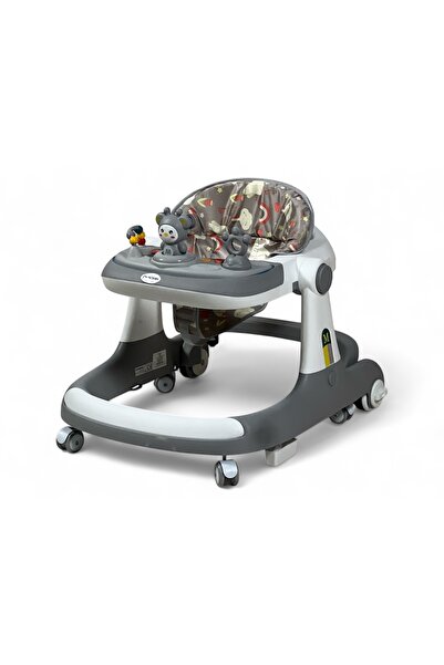 ALBADER مشاية أطفال 2 في 1، مشاية أطفال مزودة بموسيقى وجهاز تدريب على المشي م...