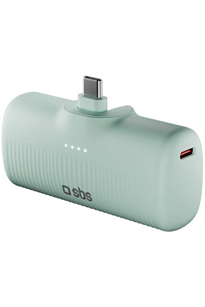SBS EcoPower 5000 mAh 10W with built-in USB-C port - Green