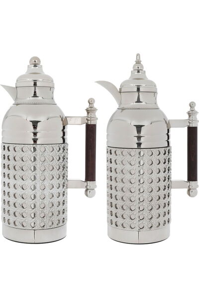 Generic طقم ترمس سارة من معرض السيف، سعة 1 لتر، وعاء داخلي من الزجاج حراري ، ...