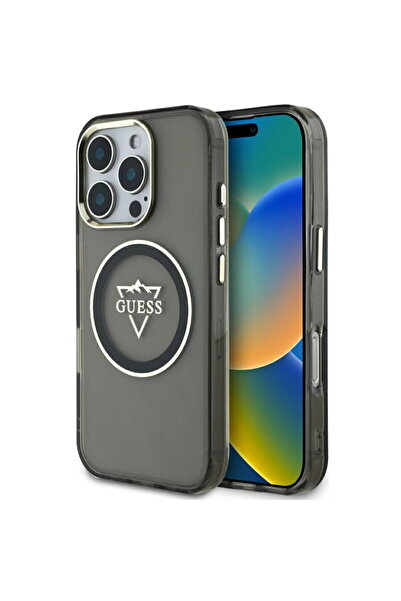 Guess Husa pentru iPhone 16 Pro Max - IML Metal Mountain Logo MagSafe (GUHMP1...