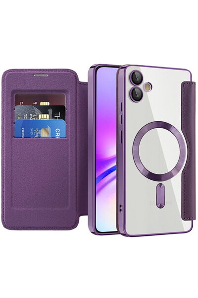 Techsuit Husa pentru Samsung Galaxy A05 - SmartMag Book Case - Purple