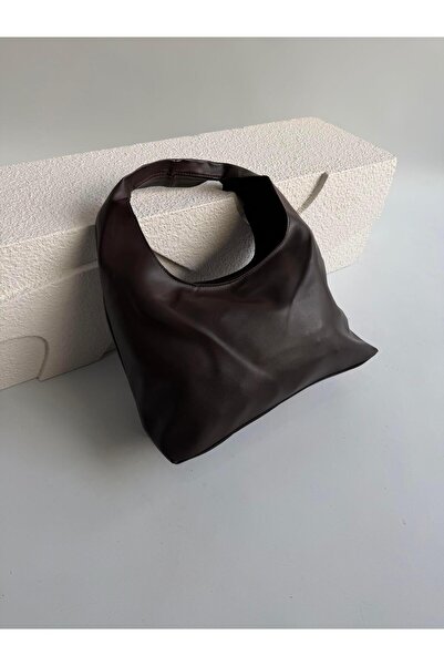 Mia Collection حقيبة يد وكتف نسائية طراز فينيسيا بلون بني غامق