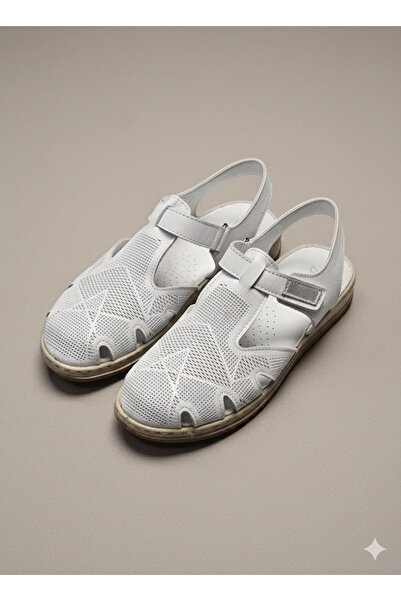 EGE GİYİM VE AYAKKABI Noble 2013 Zenne White Leather Sandals