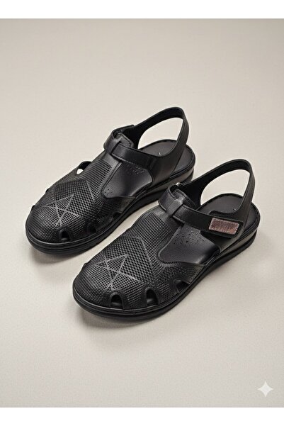 EGE GİYİM VE AYAKKABI Noble 2013 Zenne Black Leather Sandals