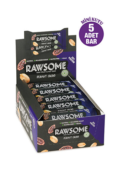 Rawsome Yer Fıstığı Ve Kakaolu Glutensiz Ve Vegan Yüksek Bitkisel Proteinli B...