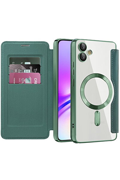 Techsuit Case for Samsung Galaxy A05 - SmartMag Book Case - Green