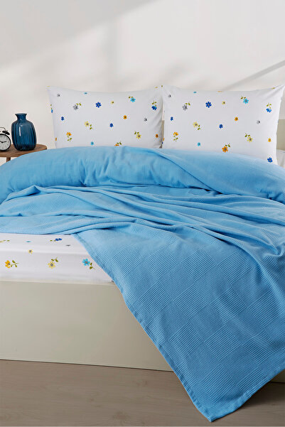 Sudemhome Double King Size Elastic Sheet Pique Set