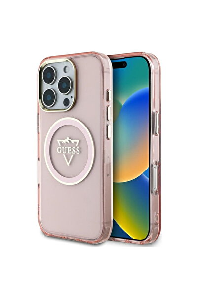 Guess Husa pentru iPhone 16 Pro Max - IML Metal Mountain Logo MagSafe (GUHMP1...