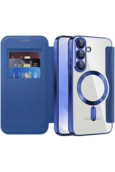 Techsuit Husa pentru Samsung Galaxy S25 Plus - SmartMag Book Case - Blue