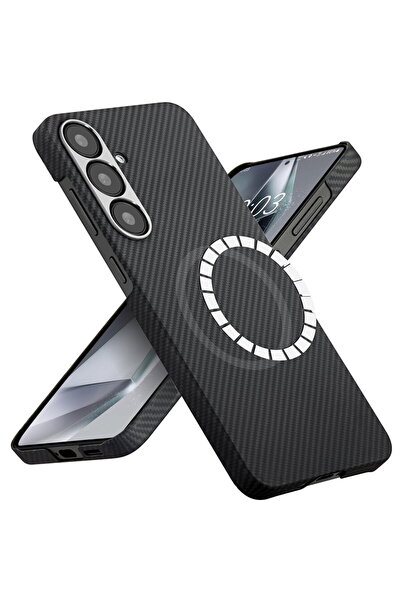 Techsuit Husa pentru Samsung Galaxy S25 - Aramid Fiber MagSafe - Black