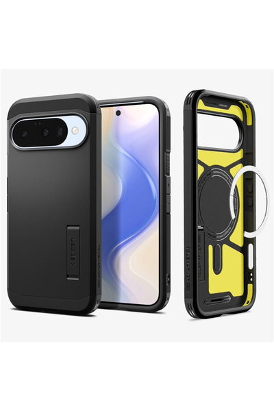 Spigen Husa Tough Armor MagSafe, neagră - Google Pixel 10 Pro/Pixel 10