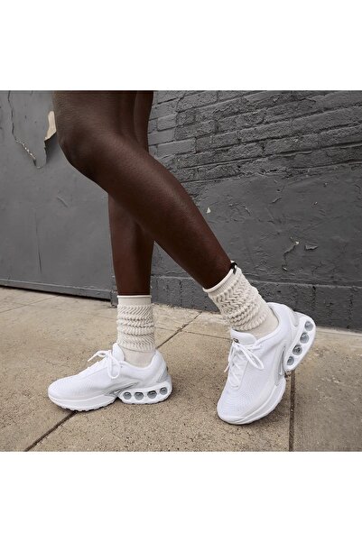 Nike Air Max Dn White Metallic Silver Women's White Sports Shoes - Fj3145-102