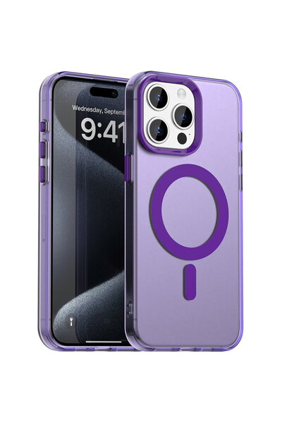 Techsuit Husă pentru iPhone 15 Pro - CandyCase MagSafe - Mov