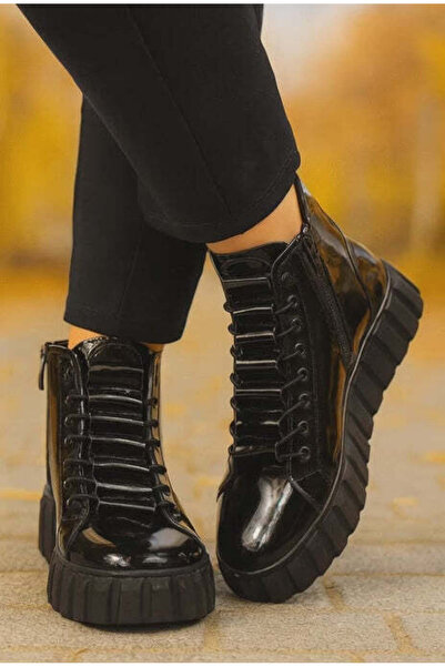 Dogati Black patent leather casual boots - PINA