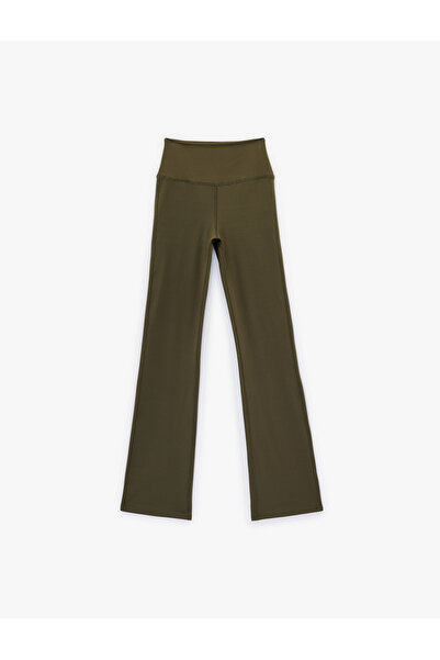 Koton Slim Fit High Waist Flared Sports Leggings