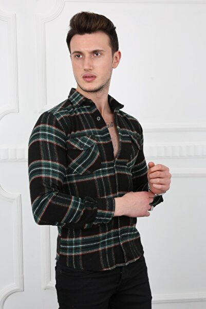 buğrahayalin Men's Casual Thick Lumberjack Shirt